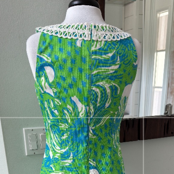 Lilly Pulitzer Green and White Sheath Maxi Dress - Picture 14 of 14
